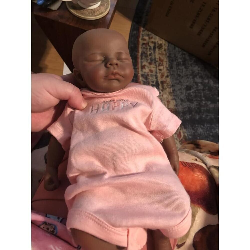 🆕12 inch Realistic Full Body Silicone Closed Eyes Newborn Daniel-Tan Baby Boy